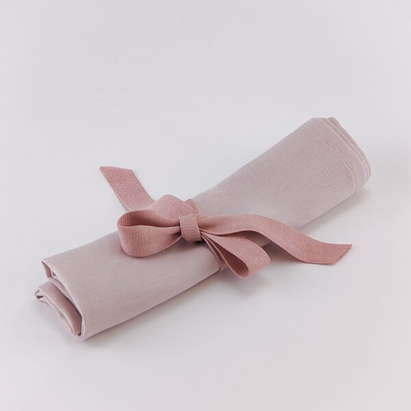 Serviette rose Leinenmix