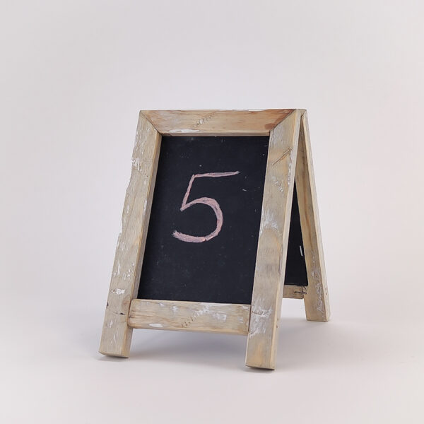 Tischnummer Kreidetafel Holz
